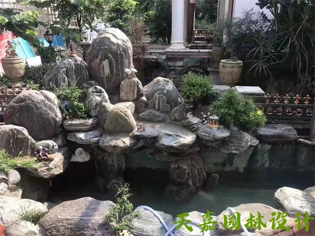 睢宁假山流水喷泉鱼池制作