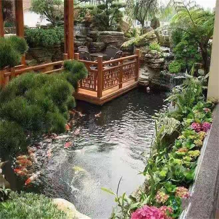 睢宁大型庭院假山鱼池景观设计